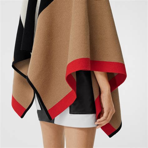 burberry replica ponchos|burberry striped wool cashmere cape.